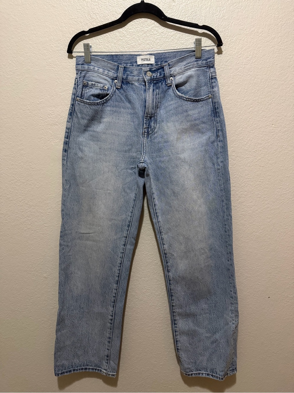 Pistola Straight Leg Jeans Light Wash Bowie Jeans Size 26